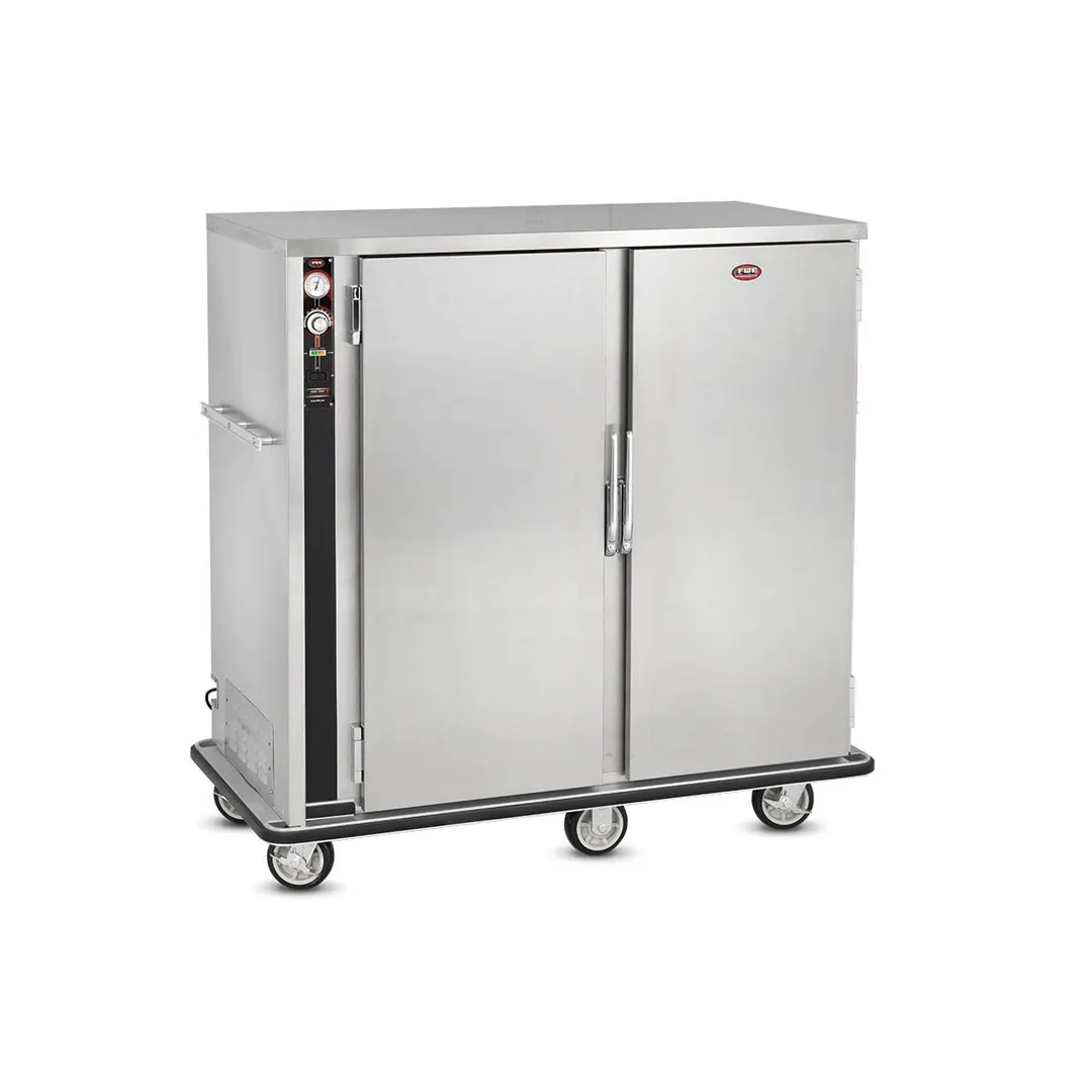 FWE P-120-2-XL 1-Section 2-Door Holding Cabinet, 55"-60" Height, 120 Capacity, Humi-Temp, 6" Casters