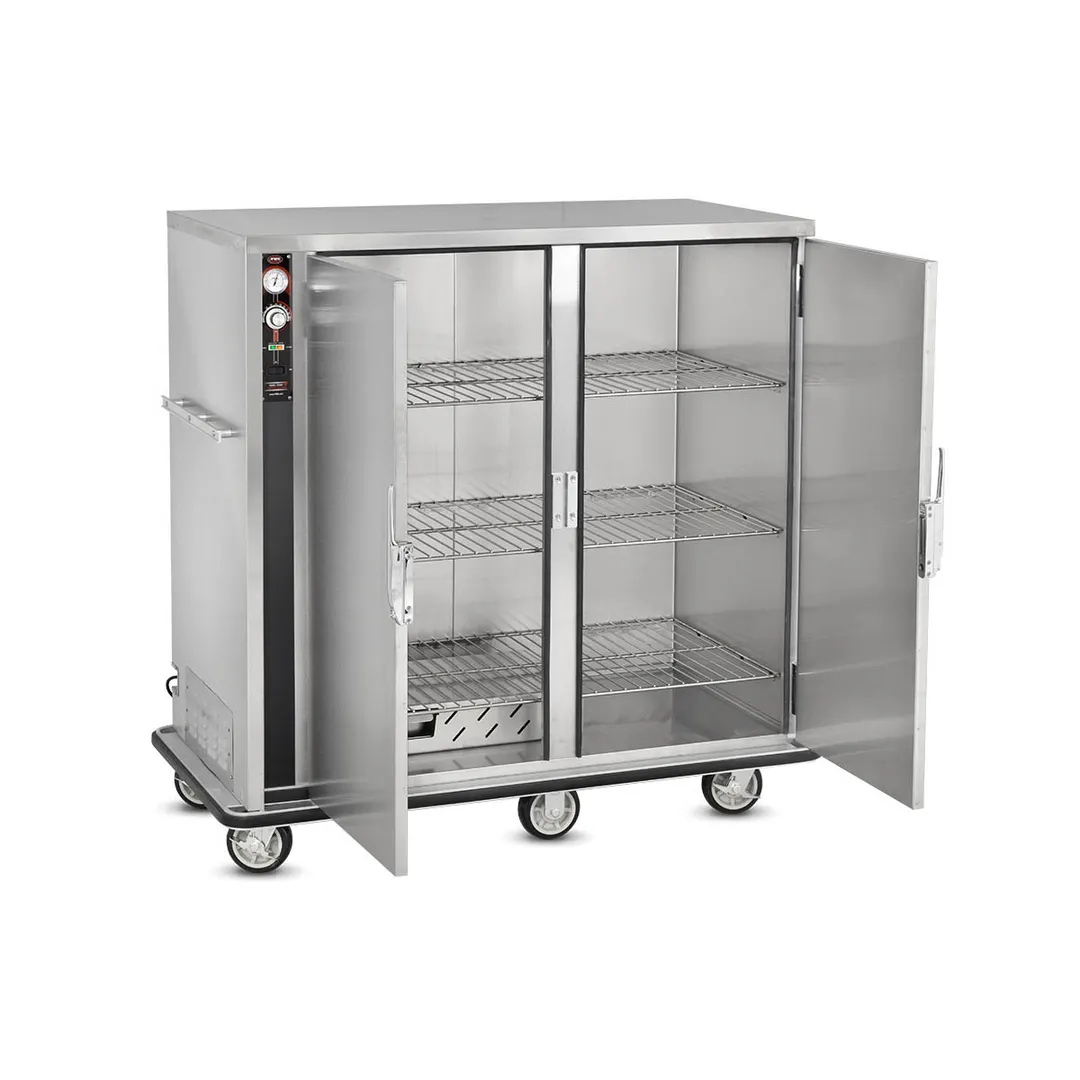FWE P-120-2-XL 1-Section 2-Door Holding Cabinet, 55"-60" Height, 120 Capacity, Humi-Temp, 6" Casters