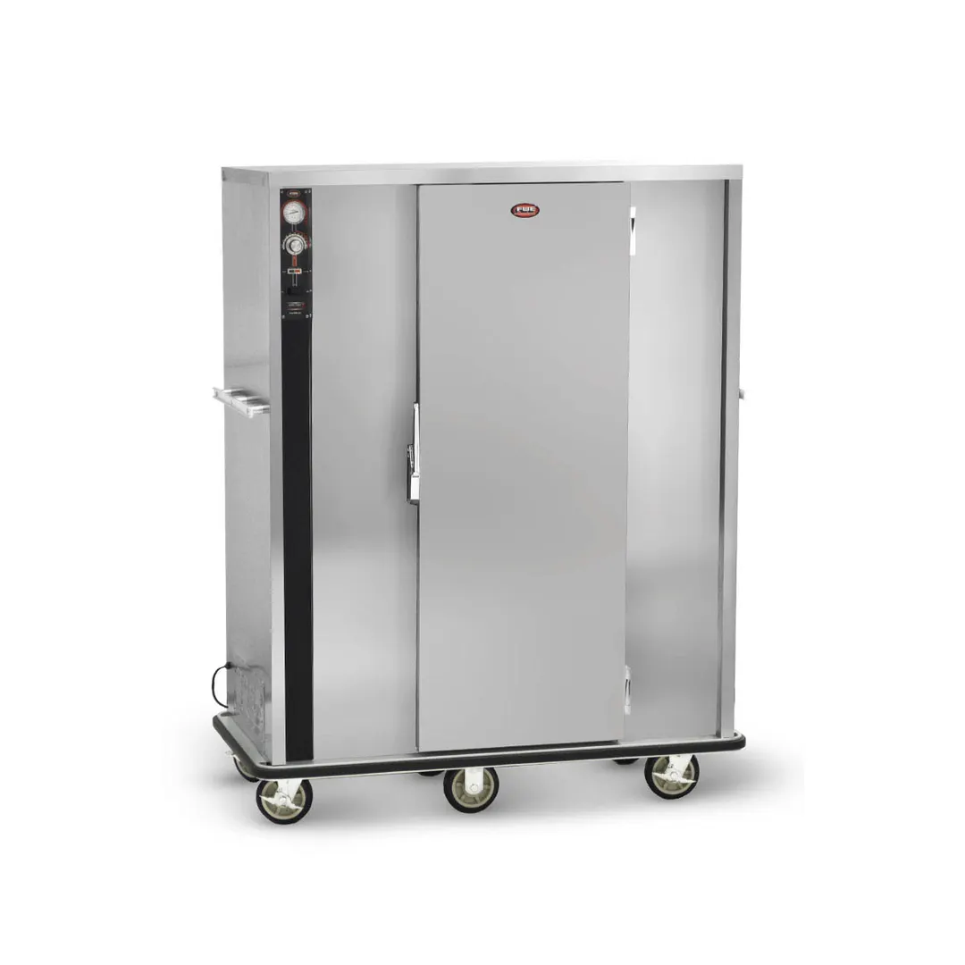 FWE P-144 1-Section 1-Door Heated Banquet Cabinet, 144 Plate Capacity, Steel, Heat, 6" Casters