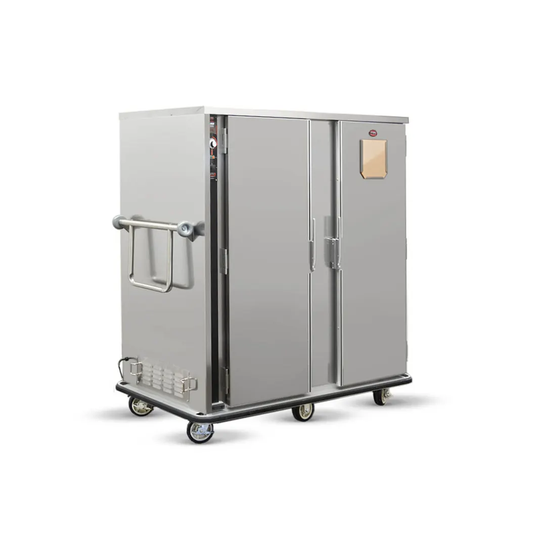 FWE P-180-2-XL 70" 2-Door Solid Heated Cabinet, 180 Plate Capacity, Steel, Humid Control, 3 Shelves