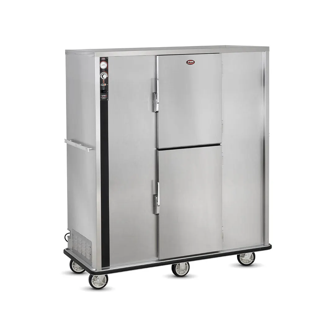 FWE P-200 1-Section 2-Door Solid Heat Banquet Cabinet 67"–72" Height, 200 Plate Capacity, Stainless