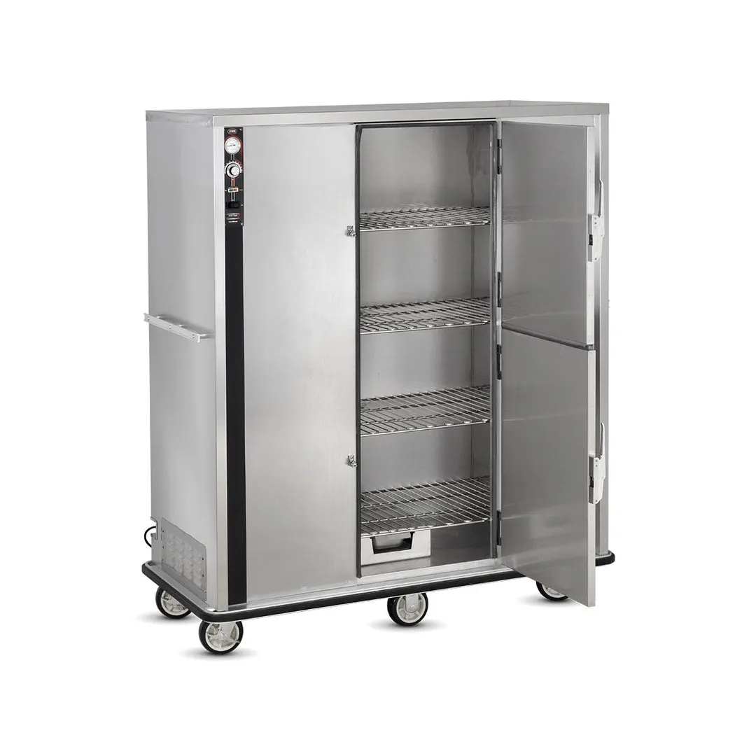 FWE P-200 1-Section 2-Door Solid Heat Banquet Cabinet 67"–72" Height, 200 Plate Capacity, Stainless