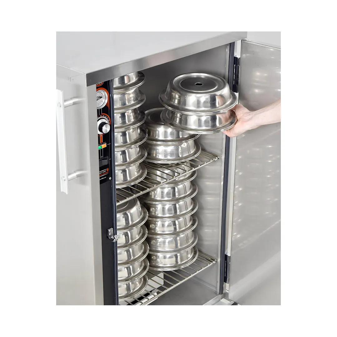 FWE P-48 1-Door Heated Banquet Cabinet, 48‑Plate Capacity, Stainless Steel, Controls, 6" Casters
