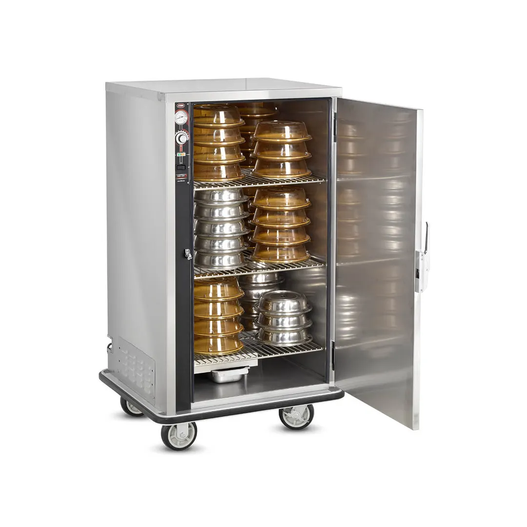 FWE P-60-XL 1Sec 1-Door Heated, 55"-60" H, 60 Plates, Elec Heat, Humid Ctrl, Stainless, 3 Shelves