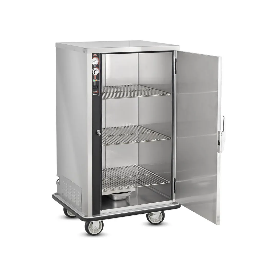 FWE P-60-XL 1Sec 1-Door Heated, 55"-60" H, 60 Plates, Elec Heat, Humid Ctrl, Stainless, 3 Shelves