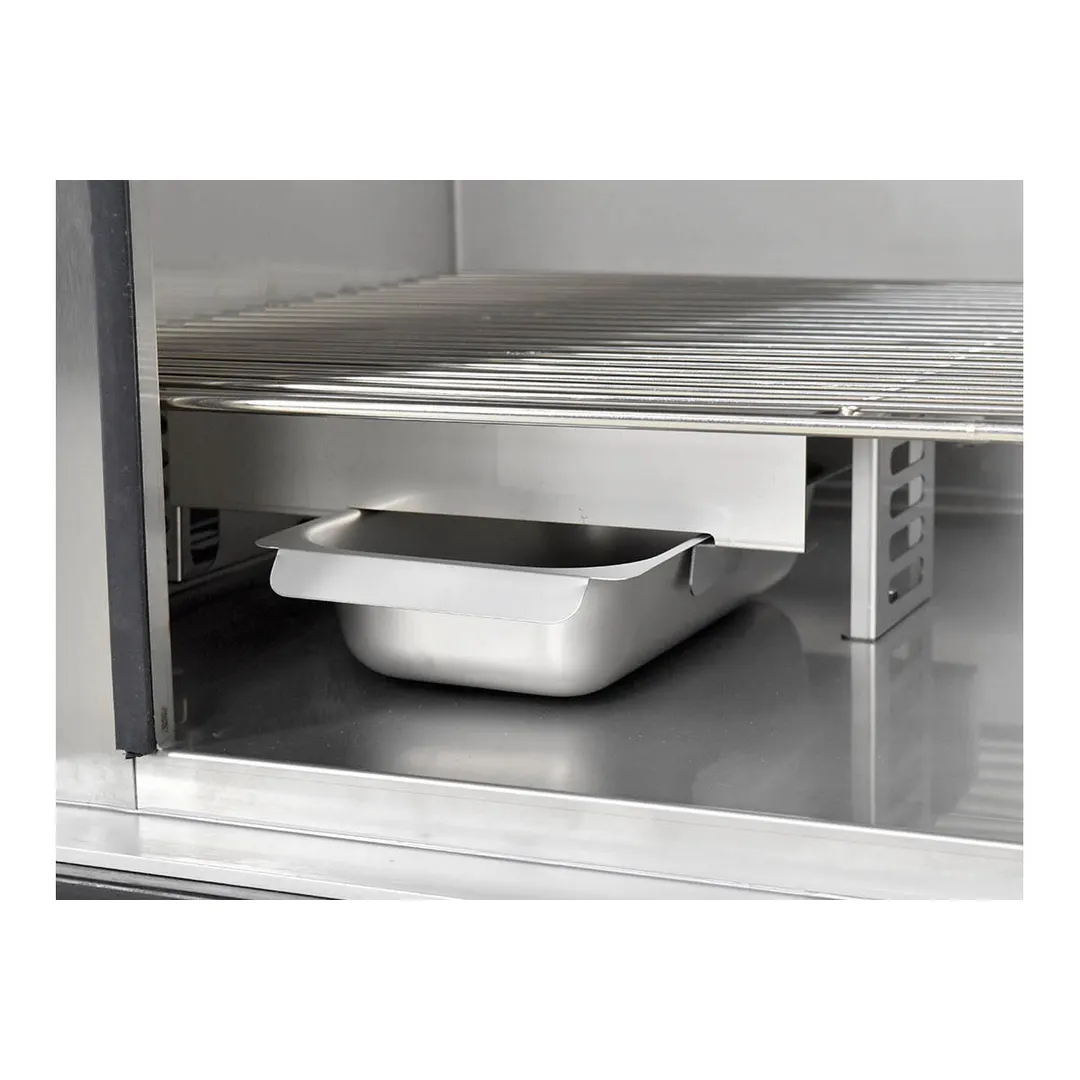 FWE P-72 1Sec 1-Door Banquet Cab 49"-54" H 72 Plate Capacity Stainless Electric Controls 6" Casters