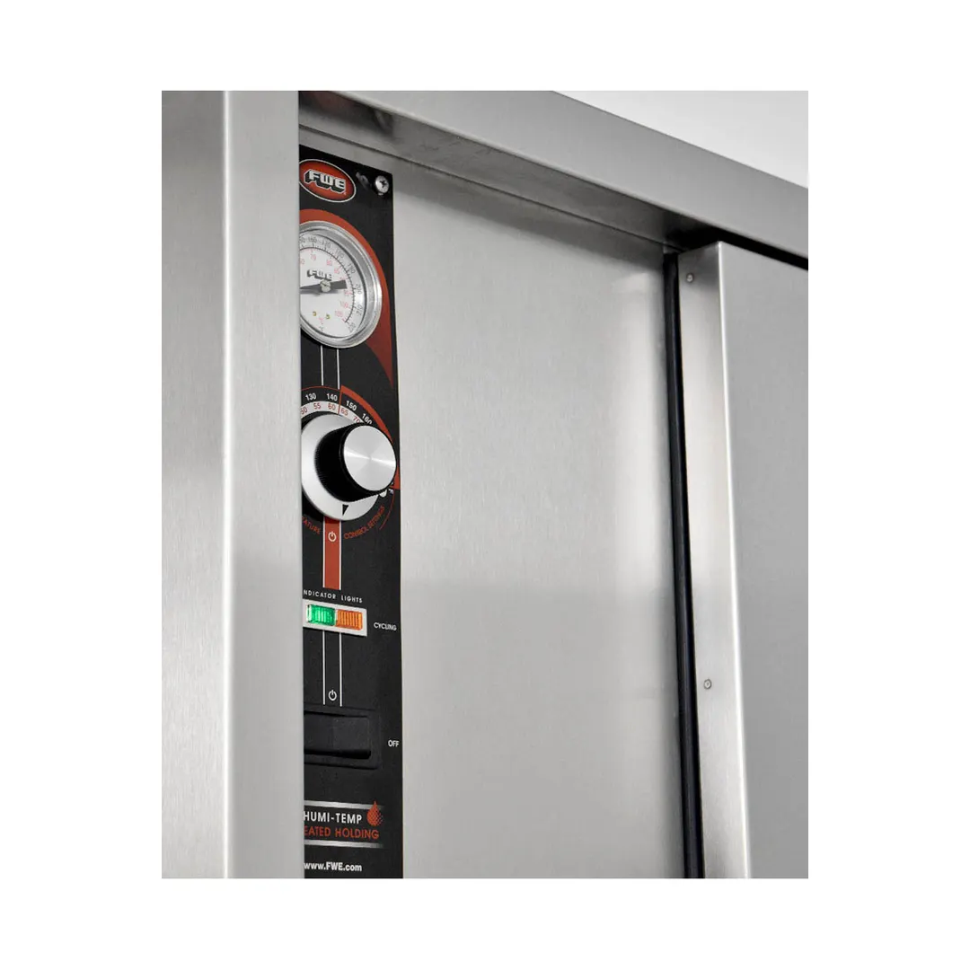 FWE P-72-XL 1-Section 1-Door Holding, 49"-54" H, 72 Plate Capacity, Humidity‑Temp Heat, 6" Casters