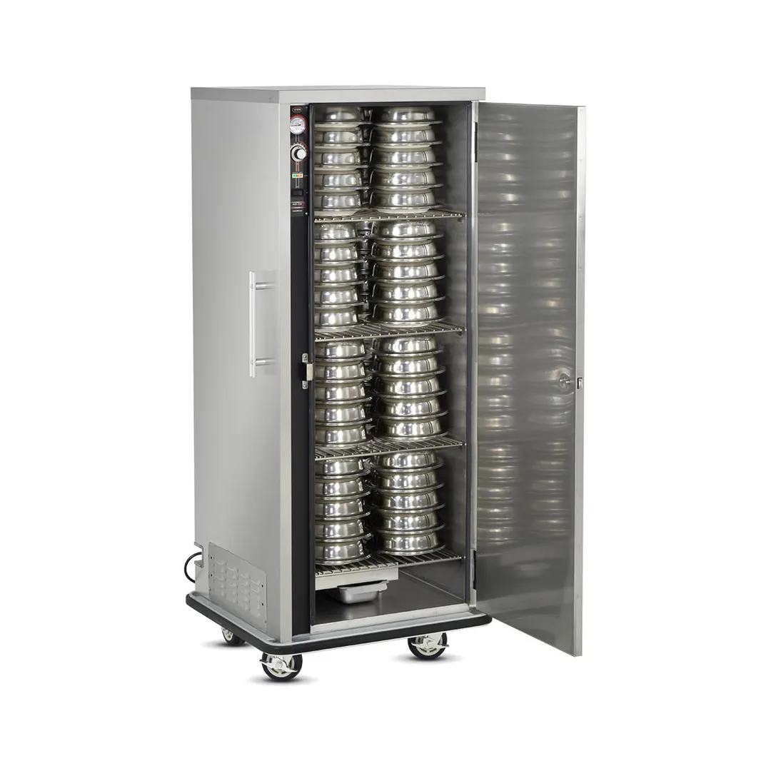 FWE P-80 Heated Cabinet – 1-Section, 1-Door, 64-80 Plate Capacity, Humid-Temp Heat, 6" Casters