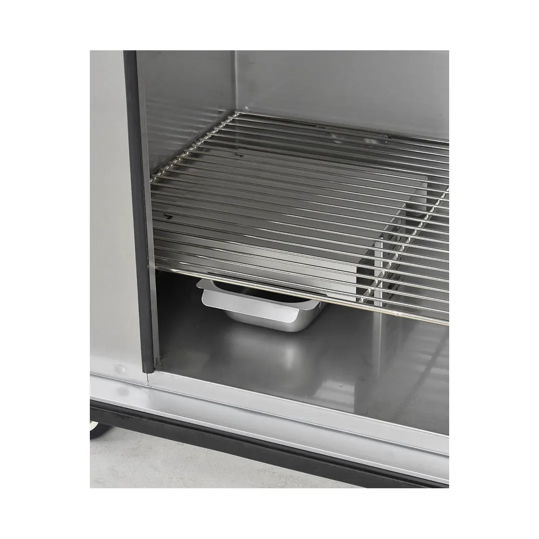 FWE P-90 1-Door Solid Heated Banquet Cabinet, 61"-66" Height, 90 Plate Capacity, Humidity‑Temp Heat