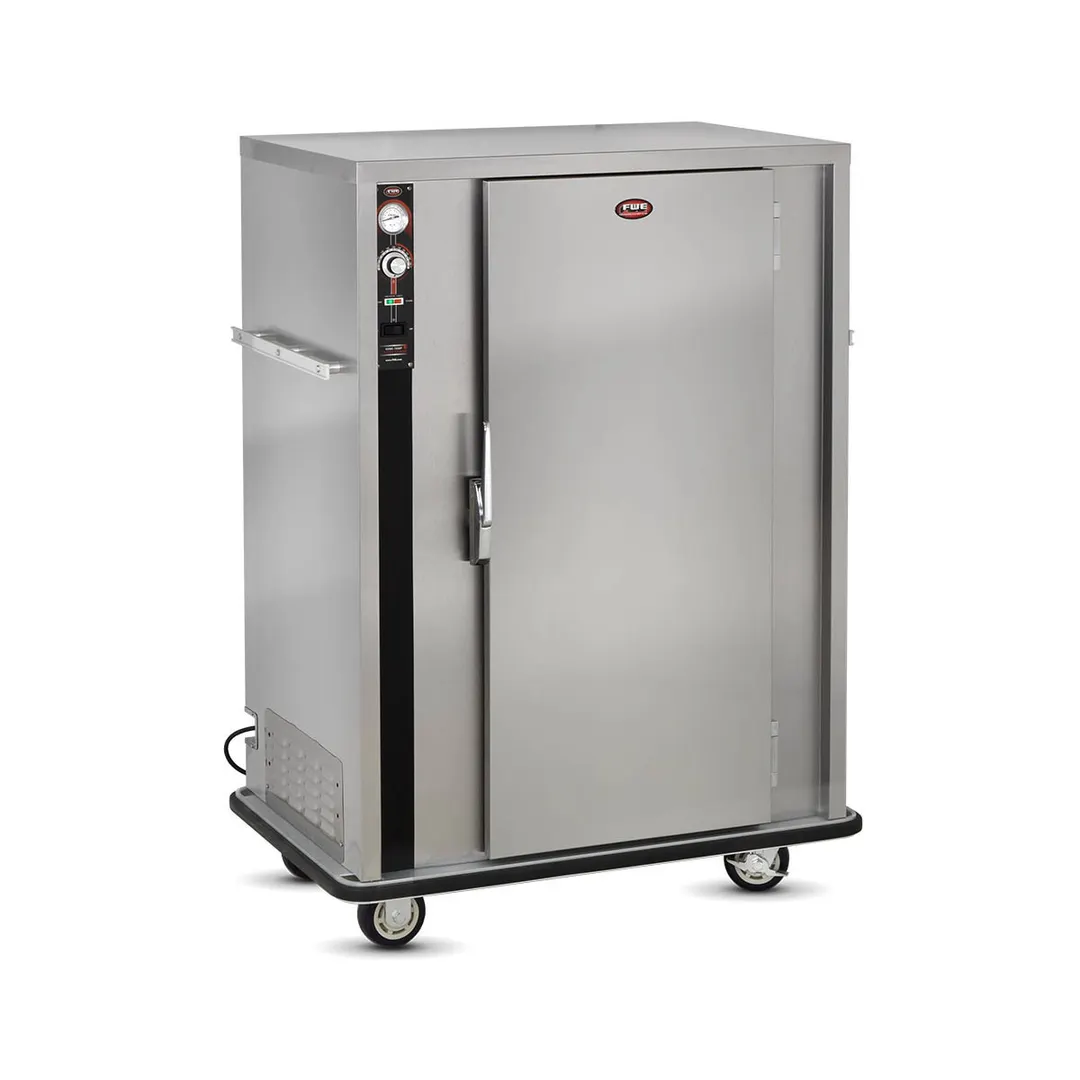 FWE P-90-XL Full Height 1-Door Solid Heated Banquet Cabinet, 90 Plate Capacity, Steel, 6" Casters