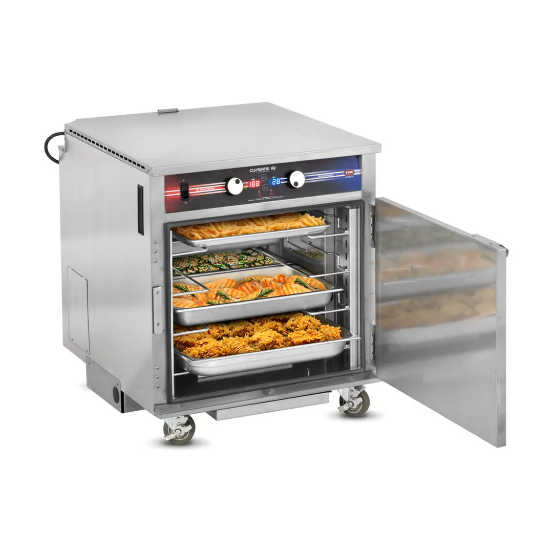 FWE PHTT-4-CV 1-Section Heated Holding Cabinet, 31"-36" H, Stainless Steel, 4×18"×26" or 8×12"×20" Tray Capacity, Clymate IQ®