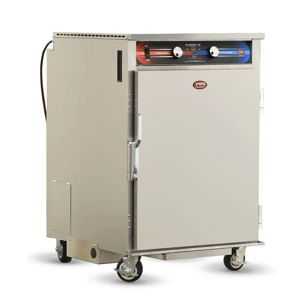 FWE PHTT-4S-6 Heated Holding Cabinet, 2-Comp, 73-78" H, Stainless, Dutch Door, 20 12"x20" pans, Mobile