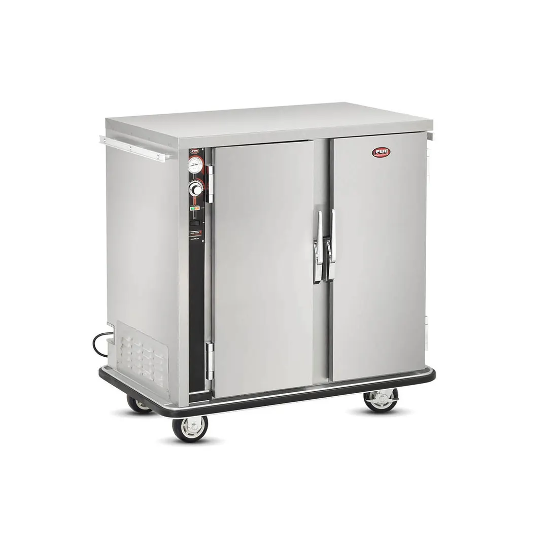 FWE PS-1220-20 2-Section, 2-Door Solid Heated Holding Cabinet, 20-Pan (12"x20") Capacity, Stainless Steel