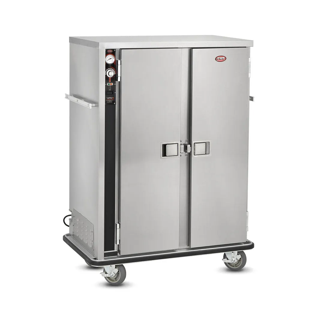 FWE PS-1220-30 Heated Holding Cabinet, 2-Door, Solid Doors, 30 Pan Capacity, Stainless Steel, Mobile