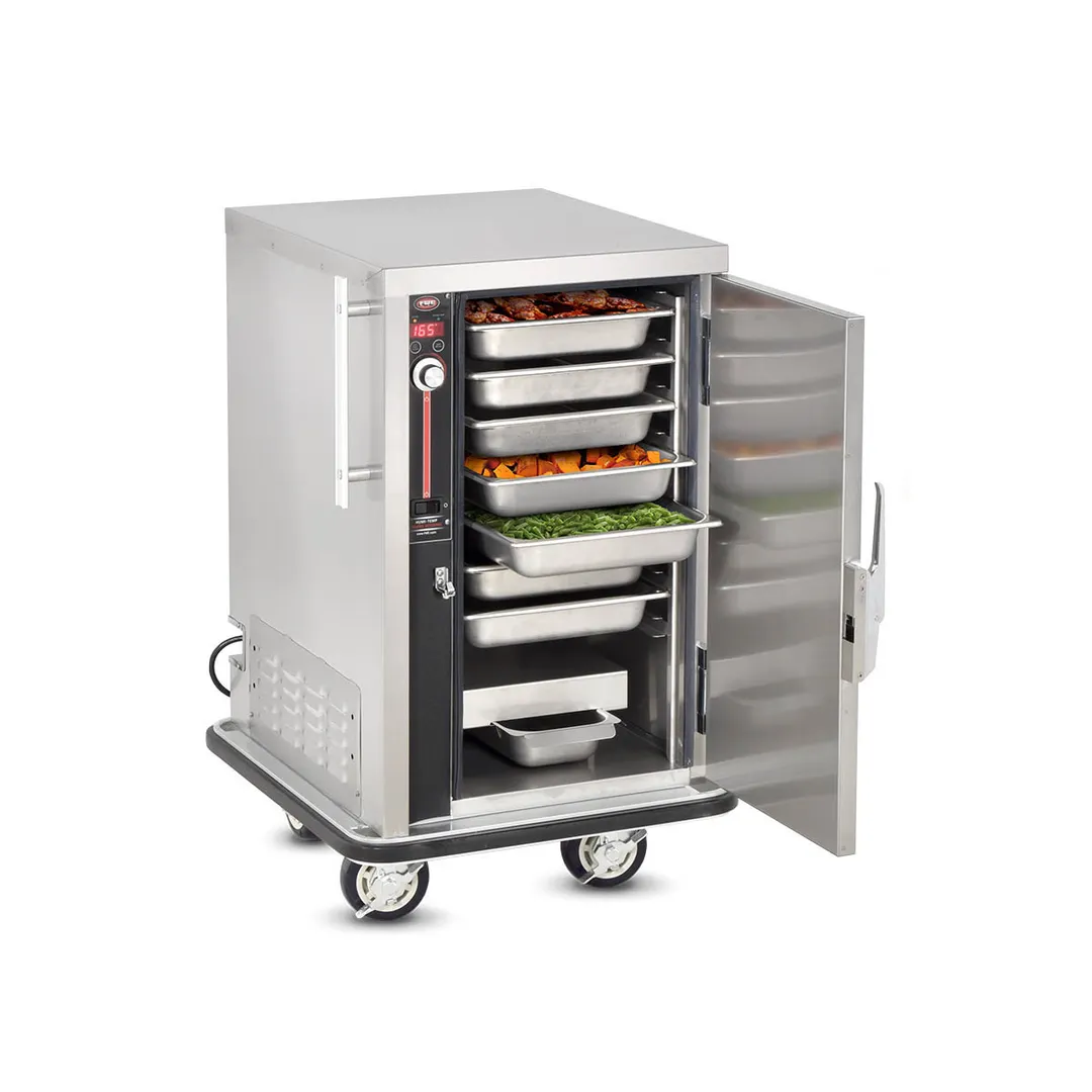FWE PS-1220-8 "Full Height" 1-Door Solid Heated Holding Cabinet, Stainless Steel, 8-Pan Capacity