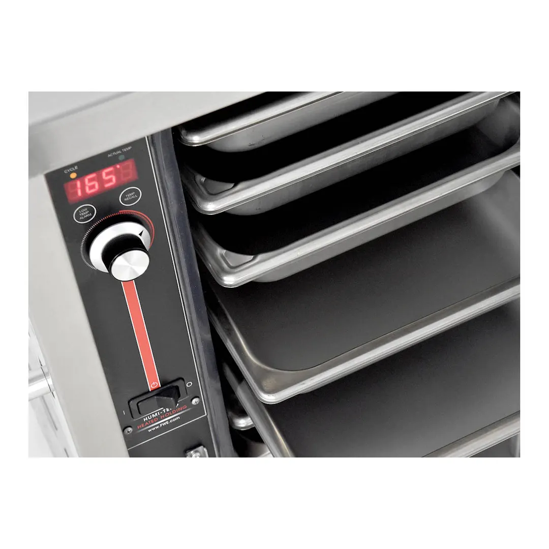 FWE PS-1220-8 "Full Height" 1-Door Solid Heated Holding Cabinet, Stainless Steel, 8-Pan Capacity