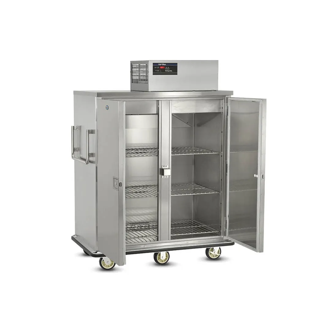 FWE RBQ-96 1-Section 2-Door Solid Holding Cabinet, 120 10"x14" Trays, 3 Shelves, 33‑38°F, Stainless