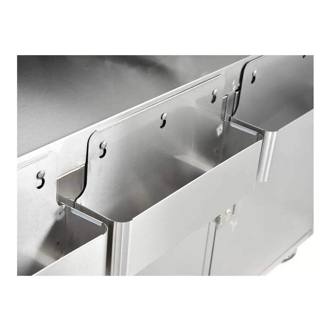 FWE SBBC-8 (2) 50 lb. Ice Bin Removable Speed Rack-95" Portable Bar-Stainless Steel Exterior