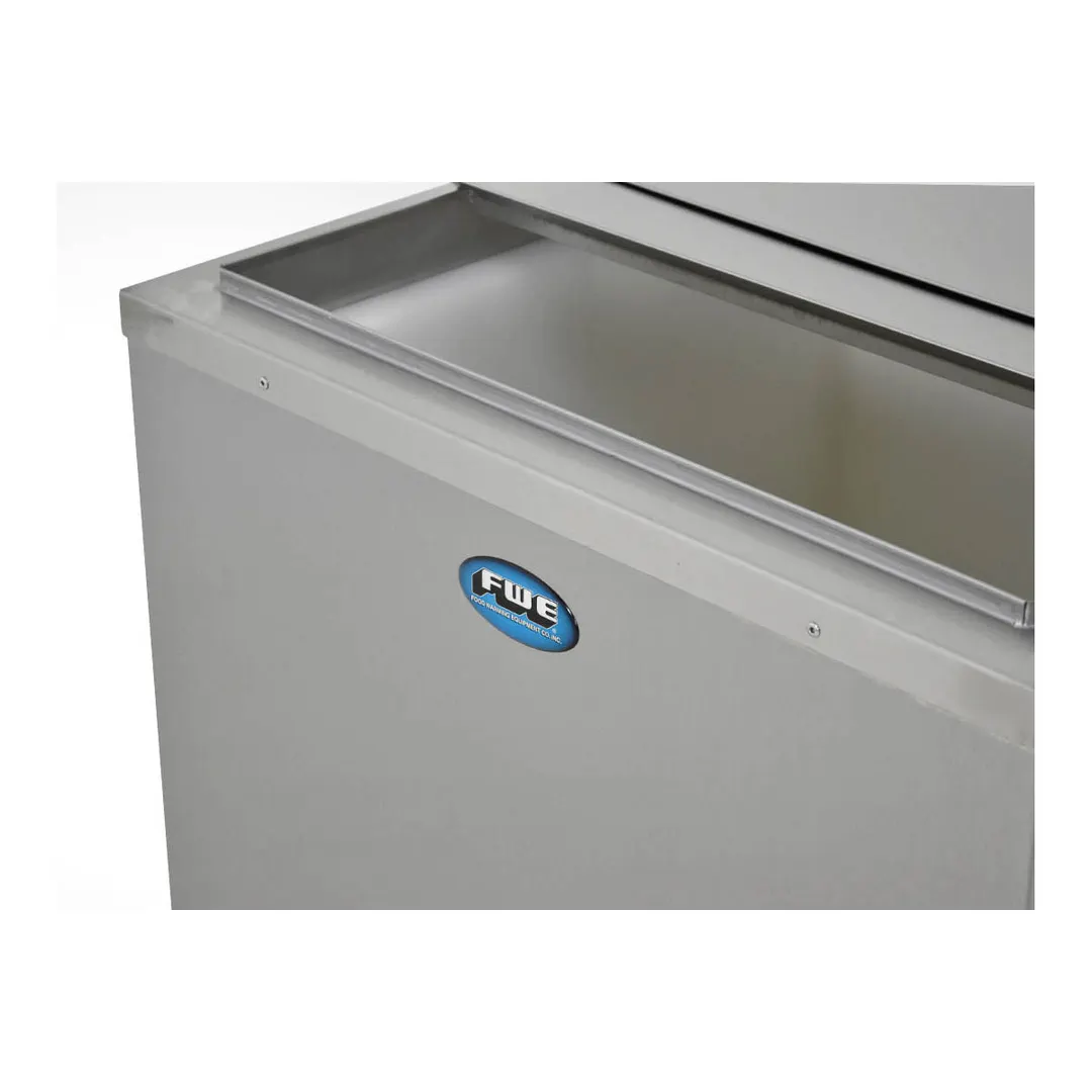 FWE SIC-200 Stainless Steel Mobile Ice Bin, 200 lb, Silver