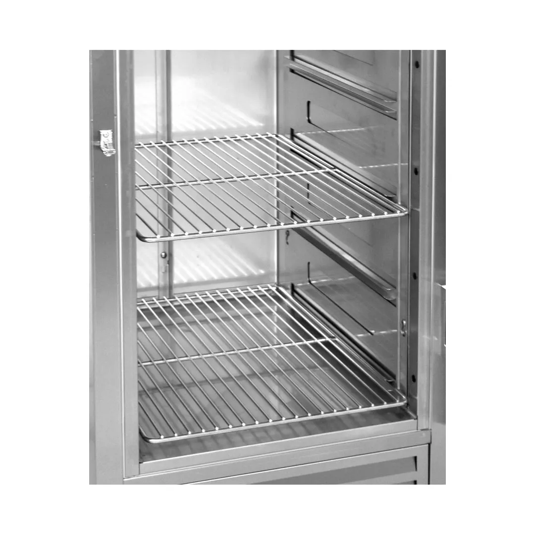 FWE SR-30 1-Section 1-Door Solid Holding Cabinet SS Mobile, 48-60 Plates up to 10", Temp, 5" Casters