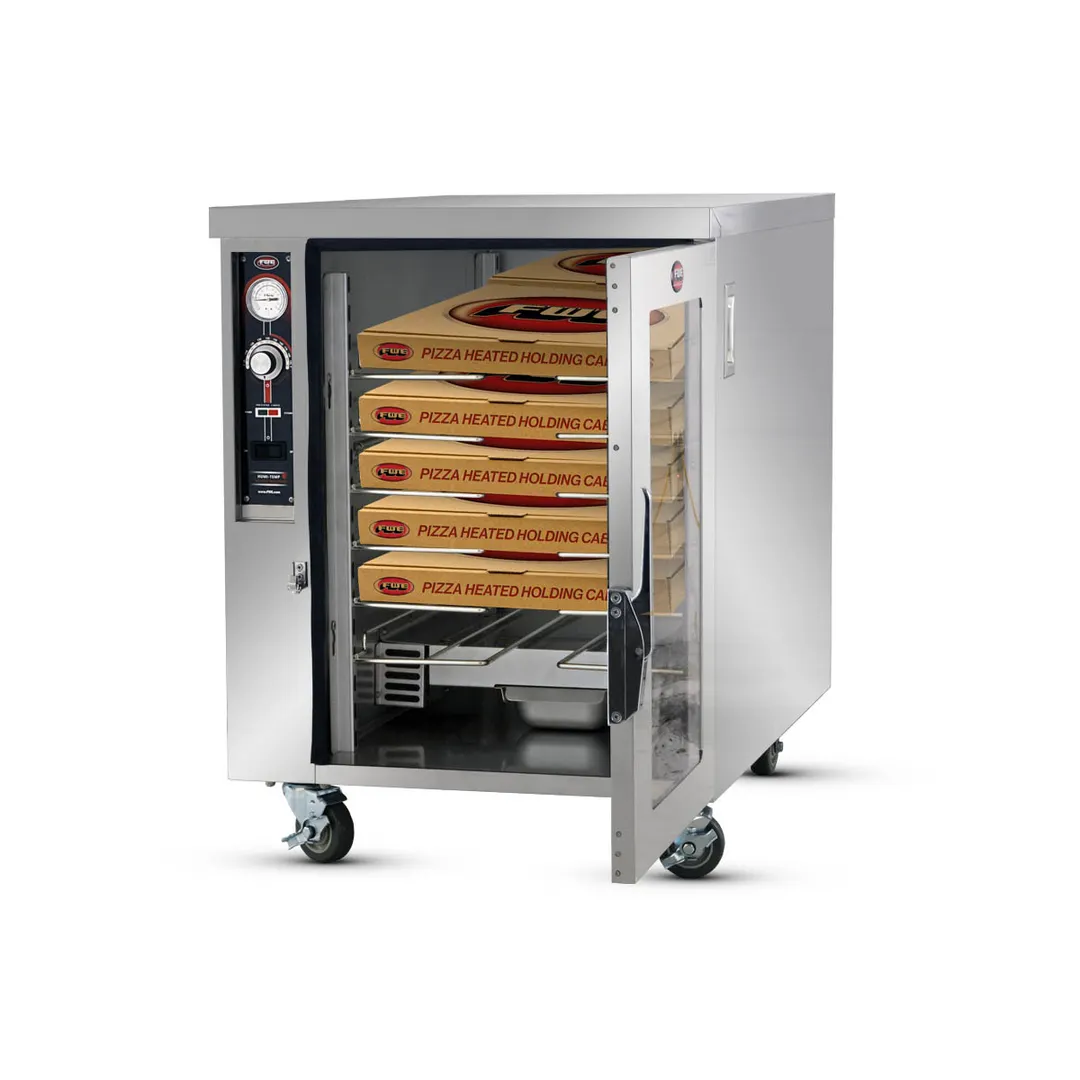 FWE TS-1633-14 UC 1-Door Pizza Holding Cabinet, 14‑Box, 7 Trays 18"x26", SS, Mobile, 4 Casters