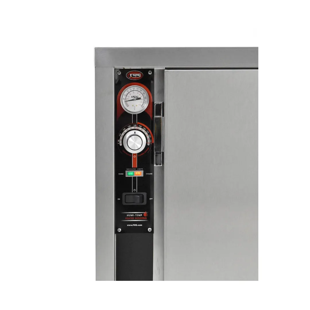 FWE TS-1633-28 2-Door Heated Pizza Cabinet, 28 16" Pans/18" Boxes, 14 18"×26" Trays, Stainless Steel