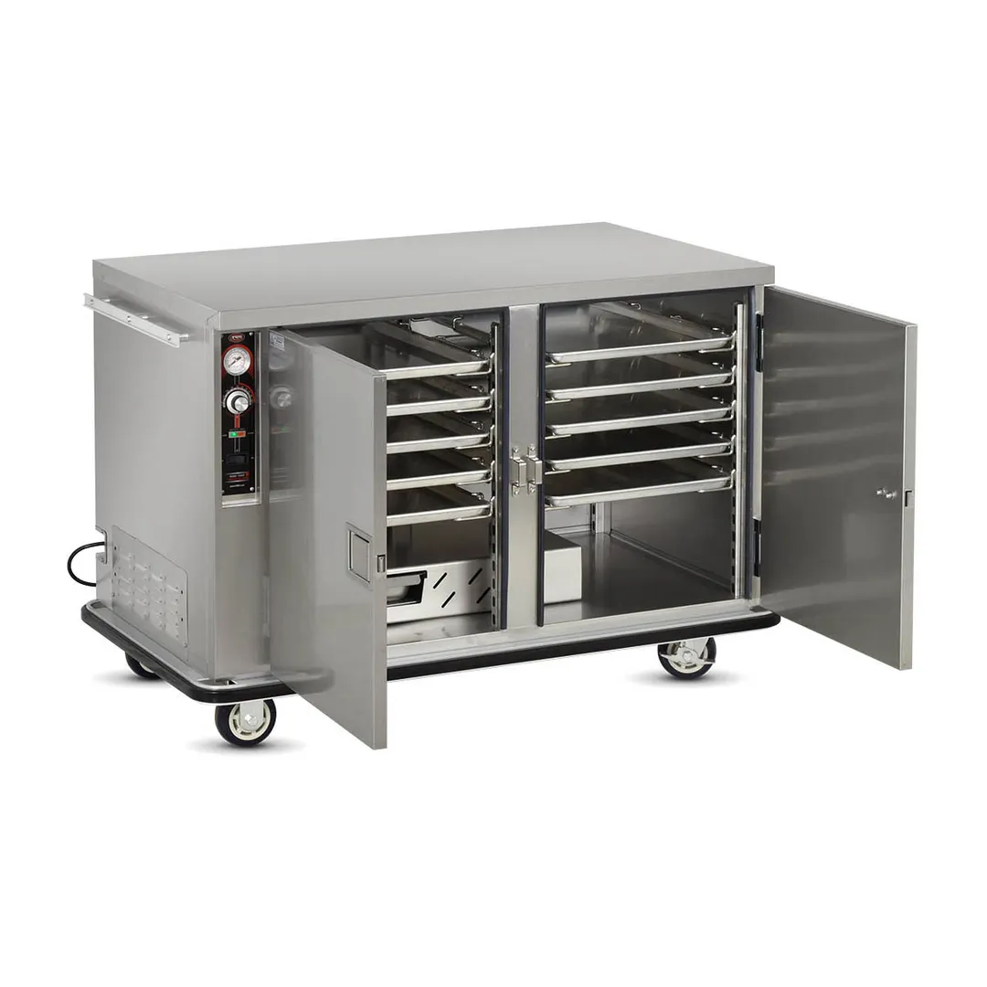 FWE TS-1826-14 2-Door Heated Holding Cabinet, Stainless Steel, 10 Tray Slides, GN 1/1, 31"-36"H