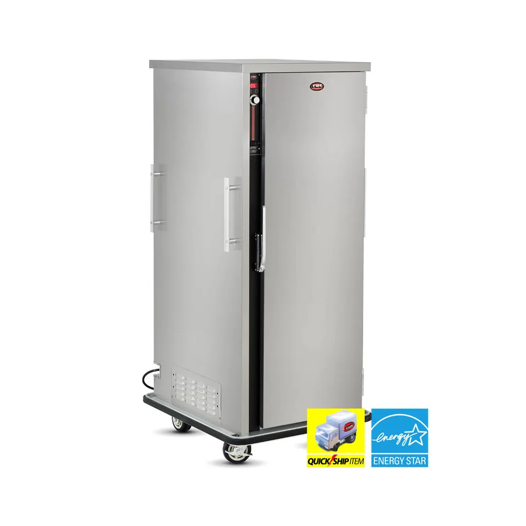 FWE TS-1826-18 Heated Holding Cabinet, 1-Section, Solid Door, 67-72" Height, 12-Pan GN 1/1 Capacity, Stainless Steel