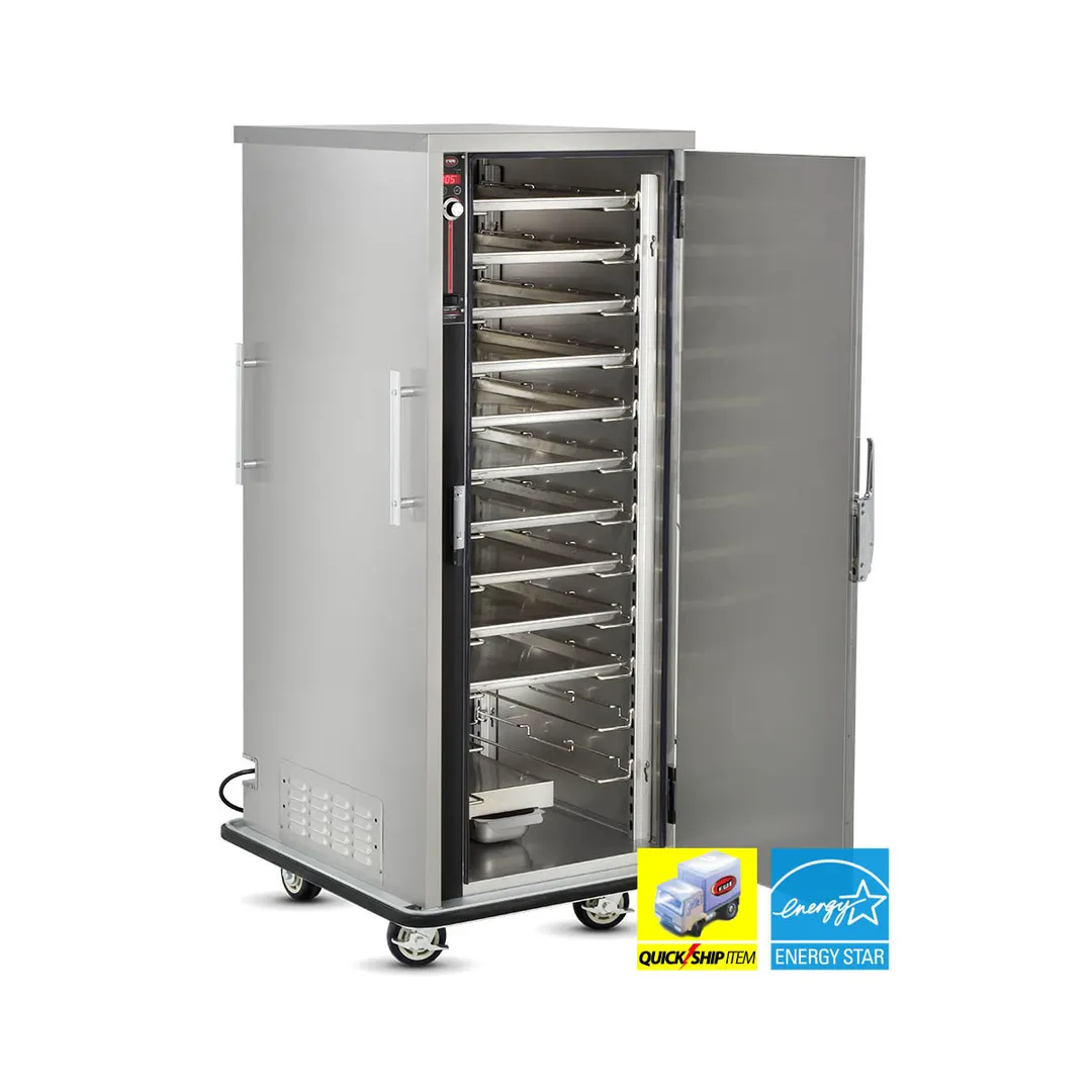 FWE TS-1826-18 Heated Holding Cabinet, 1-Section, Solid Door, 67-72" Height, 12-Pan GN 1/1 Capacity, Stainless Steel