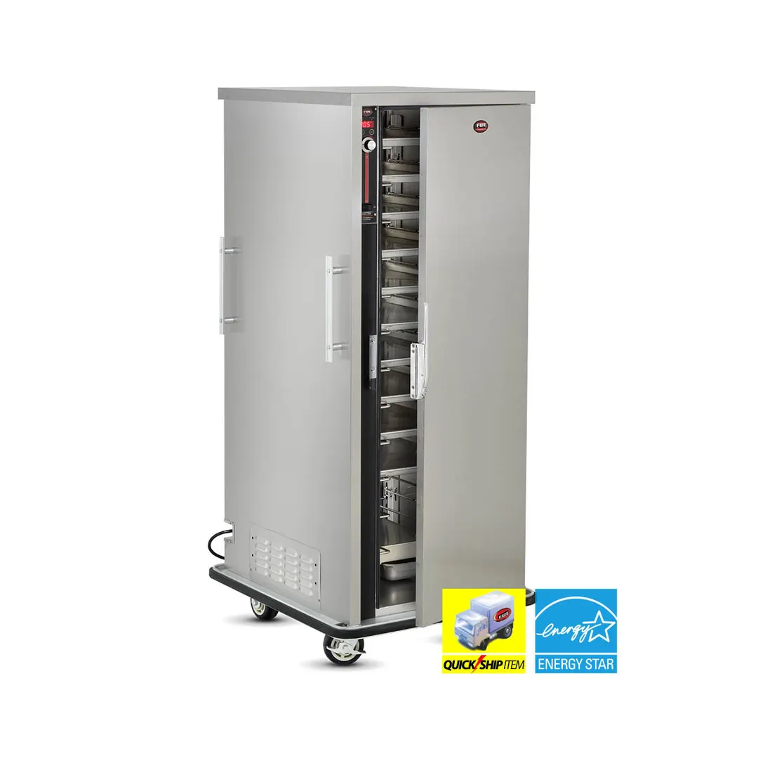 FWE TS-1826-18 Heated Holding Cabinet, 1-Section, Solid Door, 67-72" Height, 12-Pan GN 1/1 Capacity, Stainless Steel