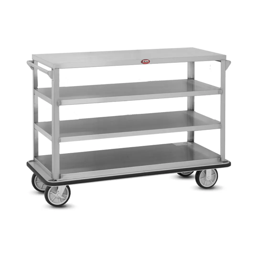 FWE UC-409 Stainless Steel Queen Mary Banquet Cart w/ 4 Shelves, 9-1/2" Spacing