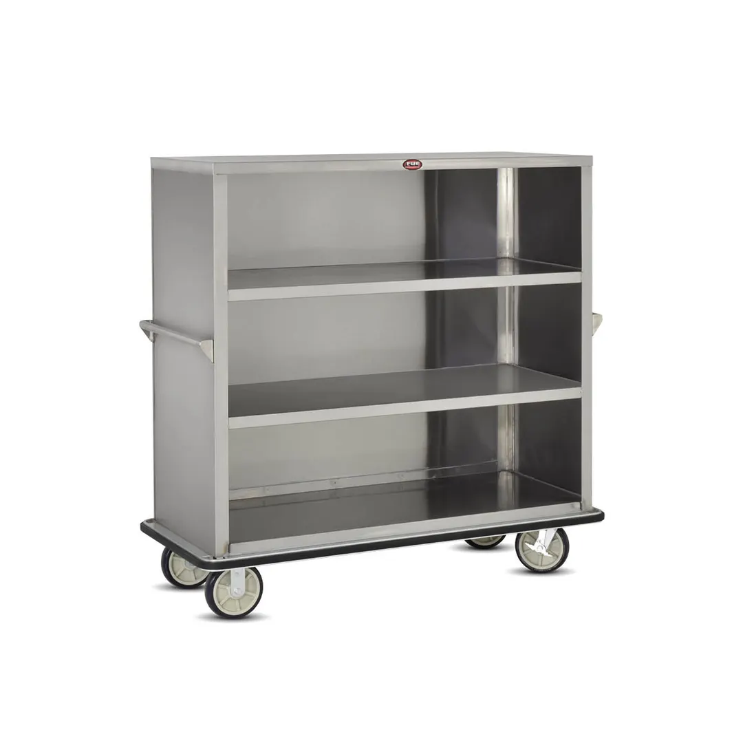 FWE UCE-415-62 Stainless Steel Queen Mary Banquet Cart w/ 4 Shelves, 15" Spacing