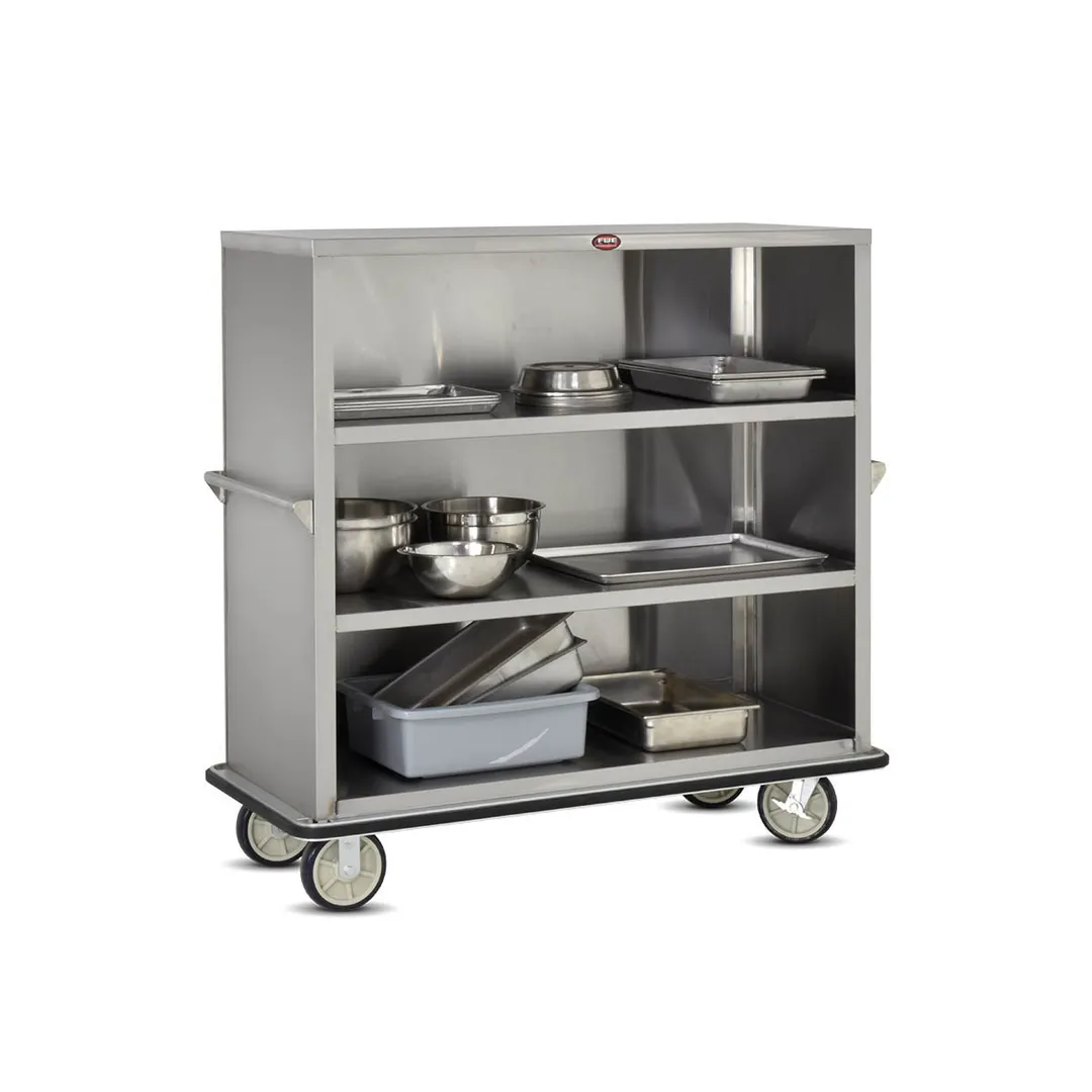 FWE UCE-415-62 Stainless Steel Queen Mary Banquet Cart w/ 4 Shelves, 15" Spacing