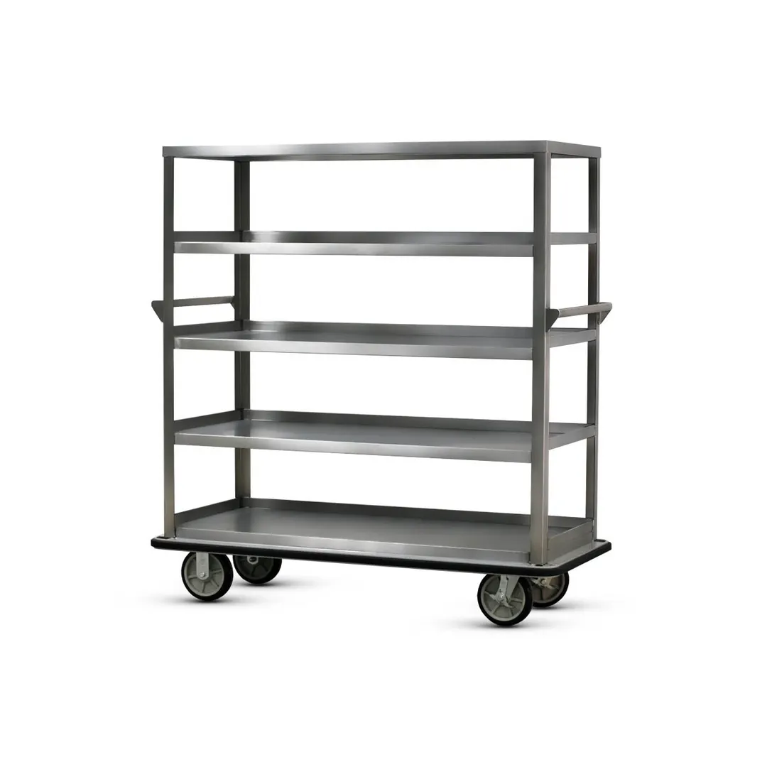 FWE UCU-512 Stainless Steel Queen Mary Banquet Cart w/ 5 Shelves, 12" Spacing
