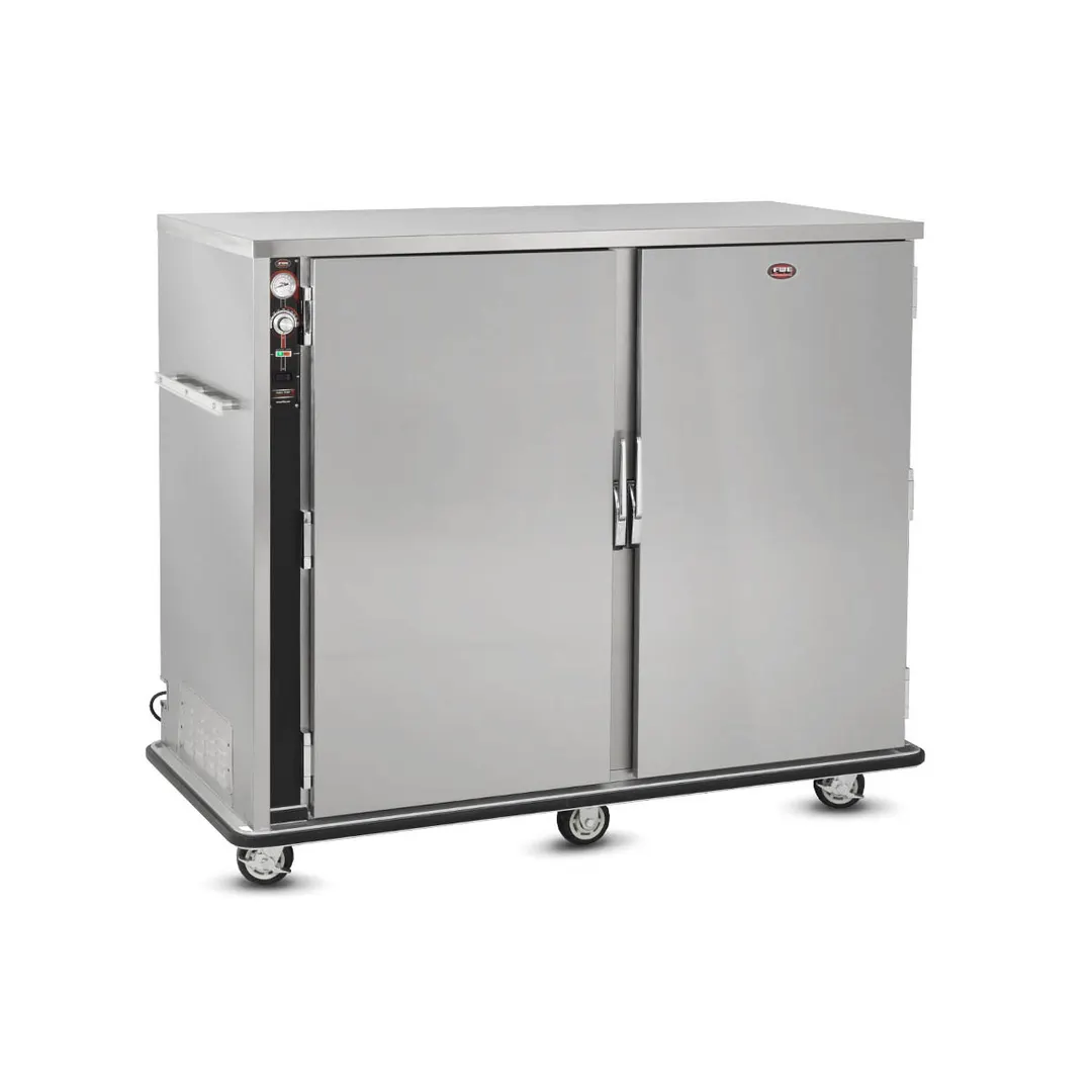 FWE UHS-BQ-120-XL 55"-60" 2-Door Heated Cabinet, 120 Plate Capacity, Controls, 6" Casters