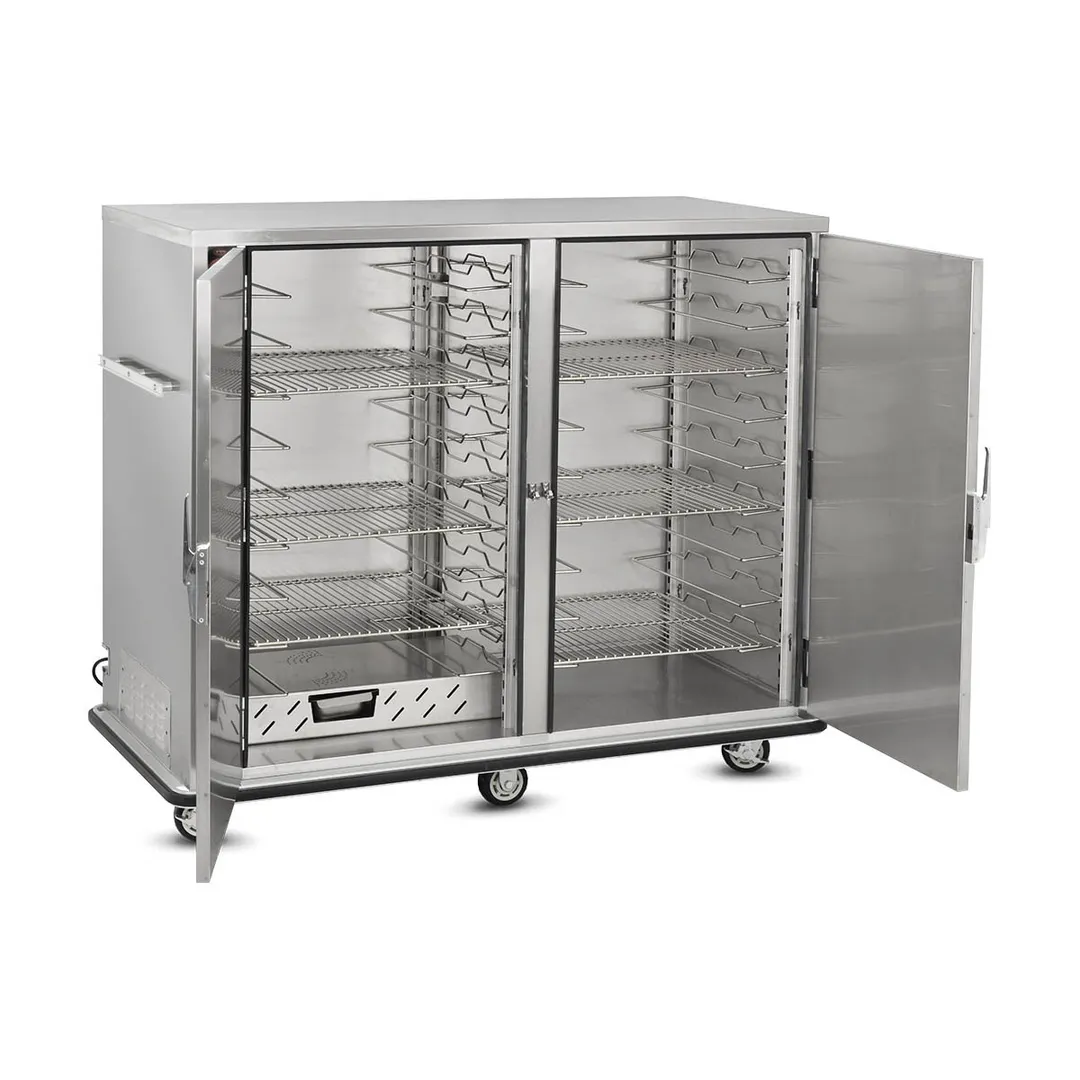 FWE UHS-BQ-120-XL 55"-60" 2-Door Heated Cabinet, 120 Plate Capacity, Controls, 6" Casters
