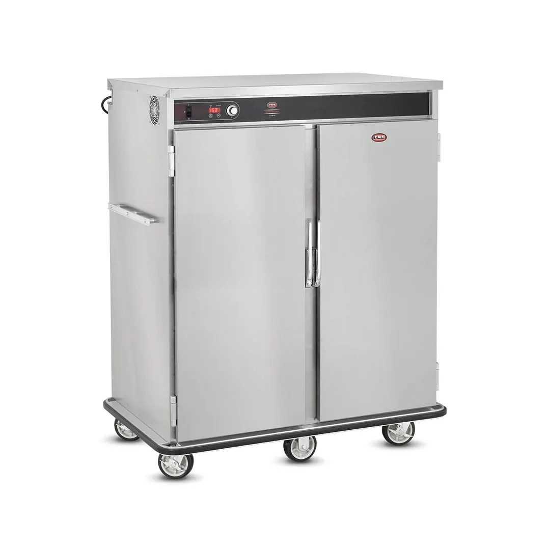 FWE UHST-20 Heated Holding Cabinet, 2-Section, 2-Door, Solid Doors, Stainless Steel, 20-Tray (18"×26") or 40-Tray (12"×20")