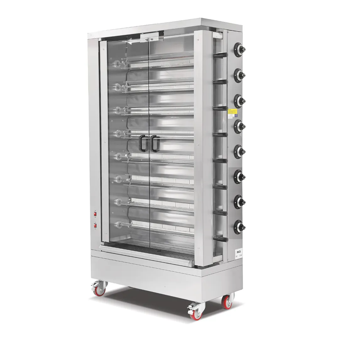 Pegasus CR-8E Chicken Rotisserie, Electric, 8 Spits, 6 Chickens/Spit by Galaxy Group