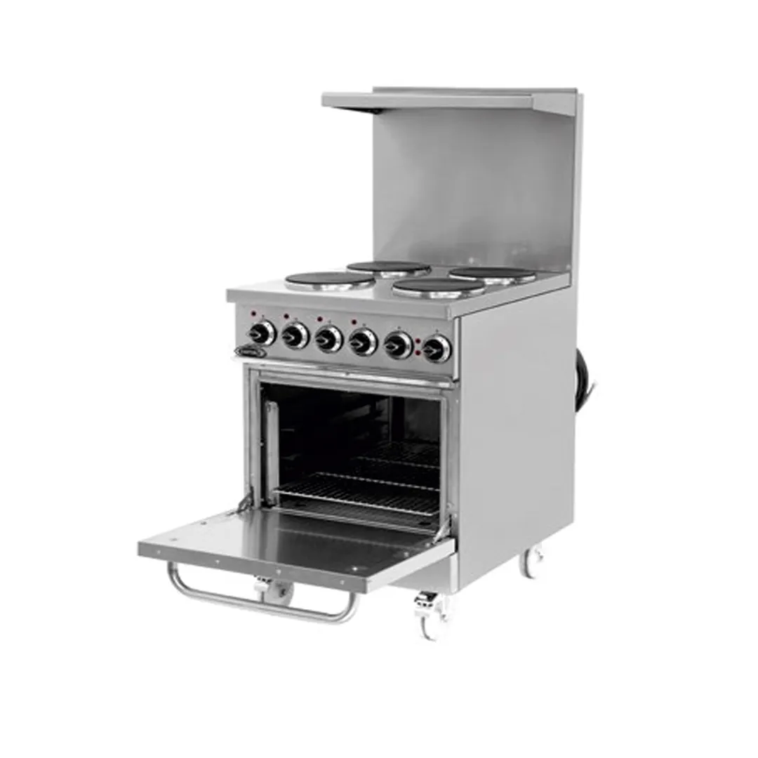 Pegasus R-36E Restaurant Range, Electric, 36", 6 Round Elements, Solid Top by Galaxy Group