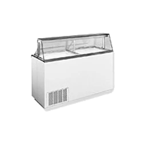 Global Refrigeration 52-1802-71-R7 67" Gelato/Ice Cream Dipping Cabinet w/ Curved Sneeze Guard