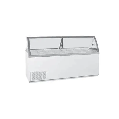Global Refrigeration 52-2786-10-R16 88" Gelato/Ice Cream Dipping Cabinet w/ Curved Sneeze Guard