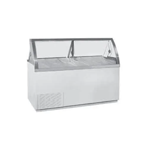 Global Refrigeration 52-2786-29-R18 46" Gelato/Ice Cream Dipping Cabinet w/ Curved Sneeze Guard