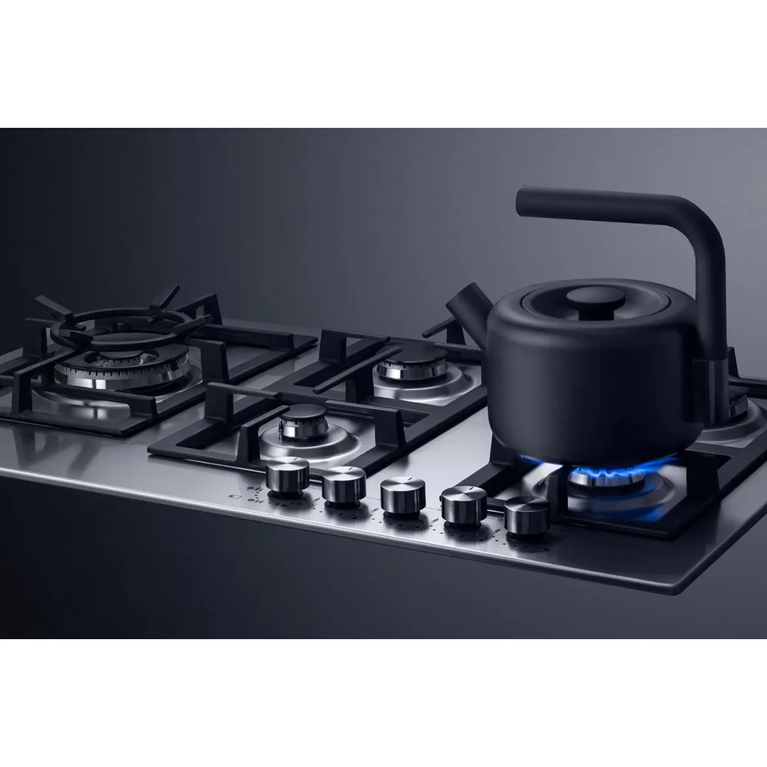Summit GCJ536SS 34" Built-In Gas Cooktop/Hotplate with (5) Burners, Stainless Steel Surface, 40.700 BTU