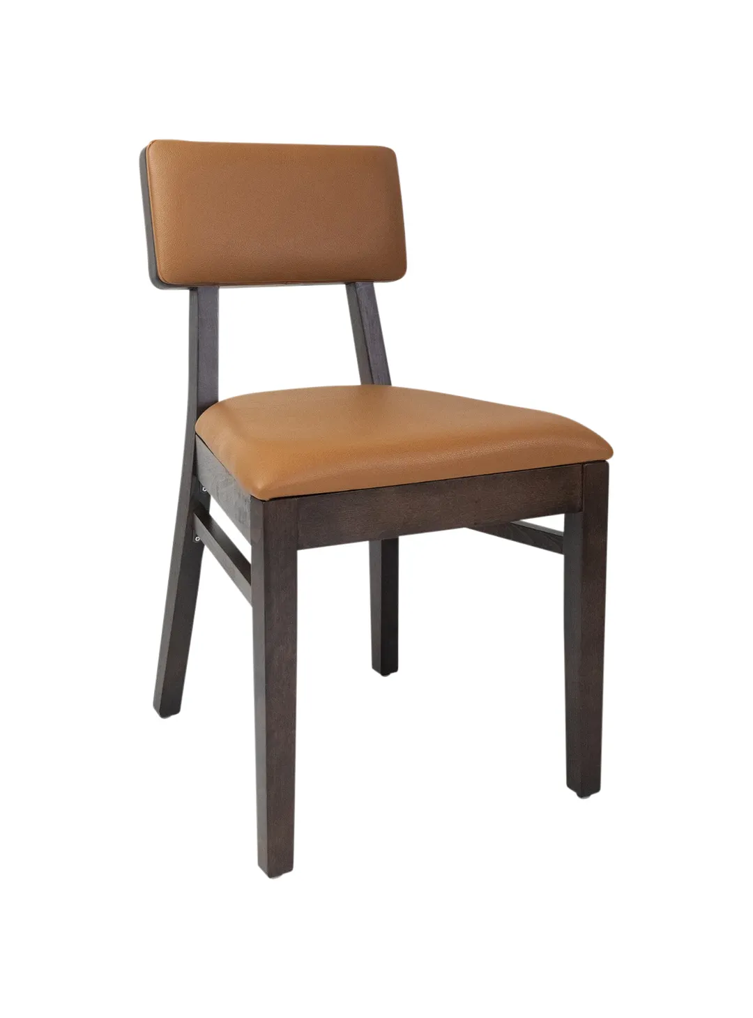 G & A 4648-FP Indoor Nova Side Chair with Plain Back and Padded Seat, Beechwood Frame 