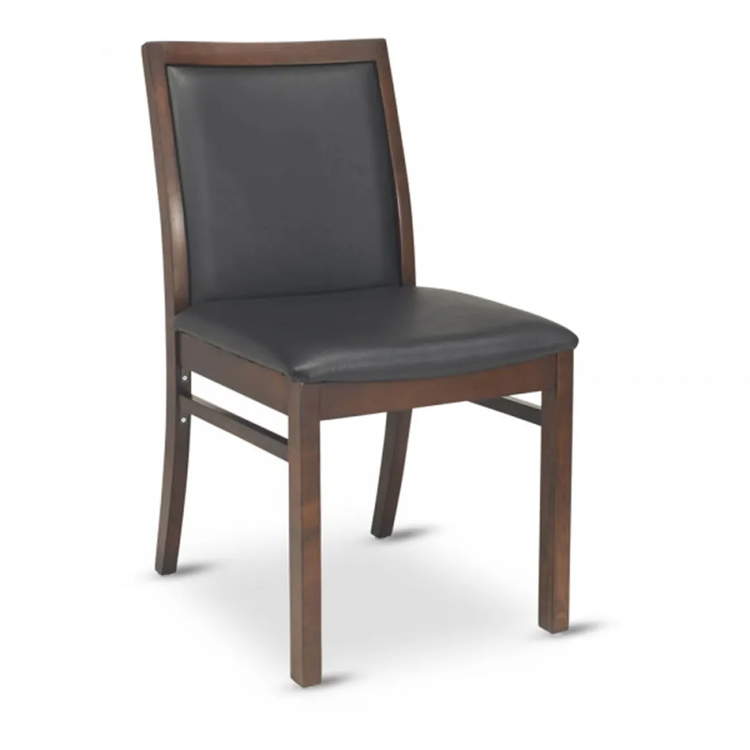 G & A 4655 Indoor Remy Side Chair with Upholstered Padded Front and Back, Beechwood Frame