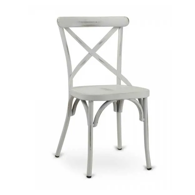 G & A 588 Dumont Side Chair, Criss Cross Metal Back, 18 Gauge Steel Frame, Welded Assembly