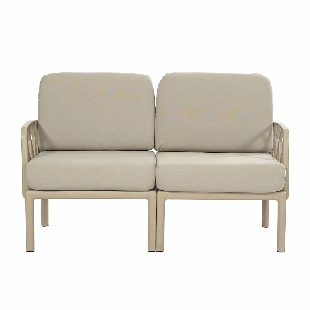 G & A 8602-AR Eden Lounge Double Armchair, Indoor/Outdoor Resin Frame Loveseat
