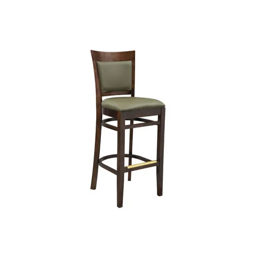 G & A 9610 Mirage Barstool – Armless, Upholstered Seat & Back, Footrest, Beechwood Frame, Plastic Glides