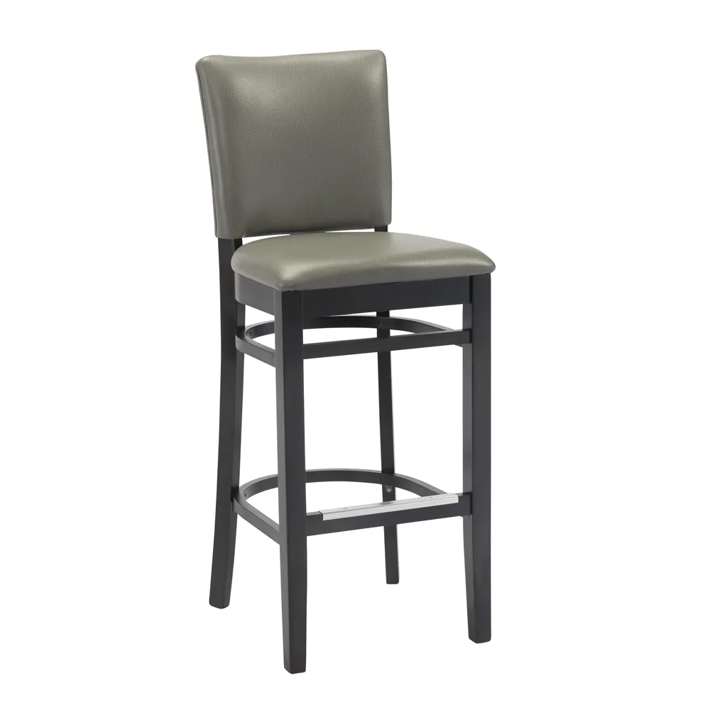 G & A 9657PS5 Concord Barstool with Upholstered Padded Back, PS5 Seat, European Beechwood Frame, Footrest, Mortise and Tenon Construction