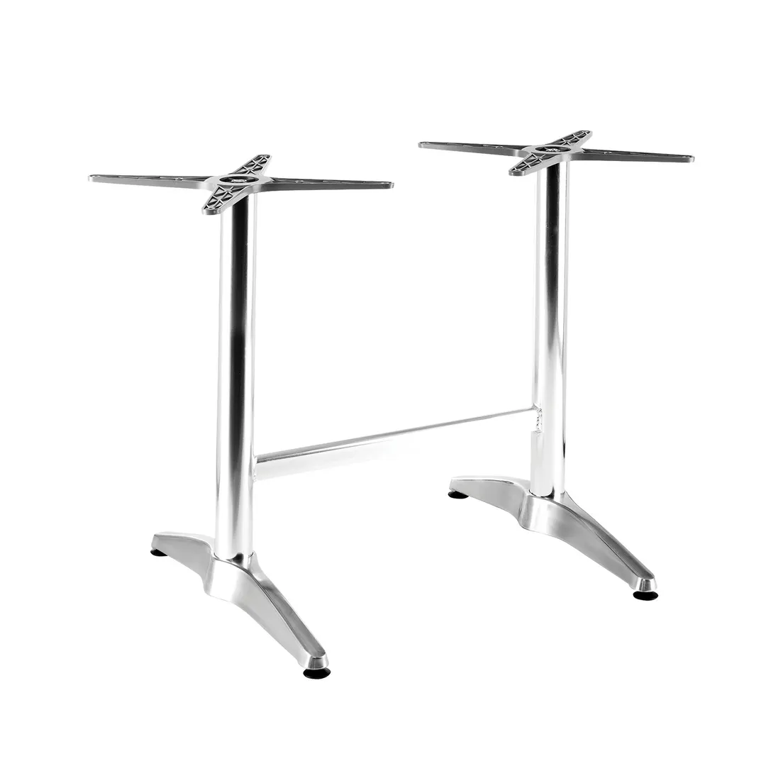 G & A AB2723 AB Series Aluminum Table Base, 27x23 Base Spread, Dining Height, Polished Finish